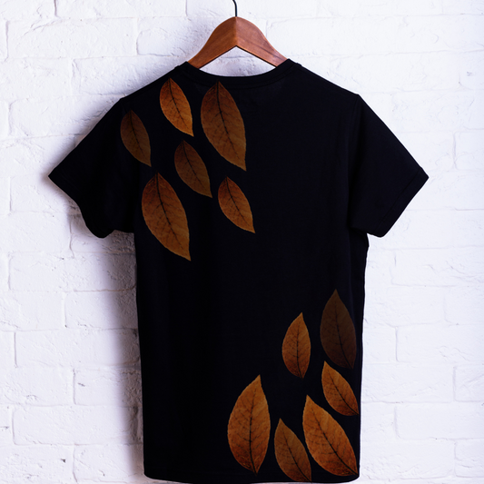 ORIGNAL LEAF PRINTED DOWN SHOULED T SHIRT